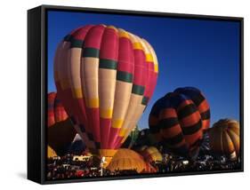 Hot Air Ballooning, Albuquerque, New Mexico, USA-Paul Sutton-Framed Stretched Canvas