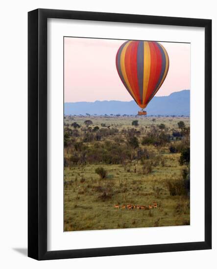 Hot-Air Ballooning, Masai Mara Game Reserve, Kenya-Kymri Wilt-Framed Photographic Print