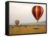 Hot-Air Ballooning, Masai Mara Game Reserve, Kenya-Kymri Wilt-Framed Stretched Canvas