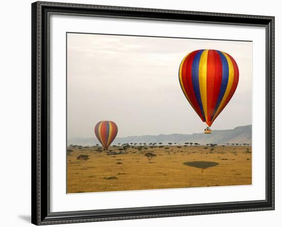 Hot-Air Ballooning, Masai Mara Game Reserve, Kenya-Kymri Wilt-Framed Photographic Print