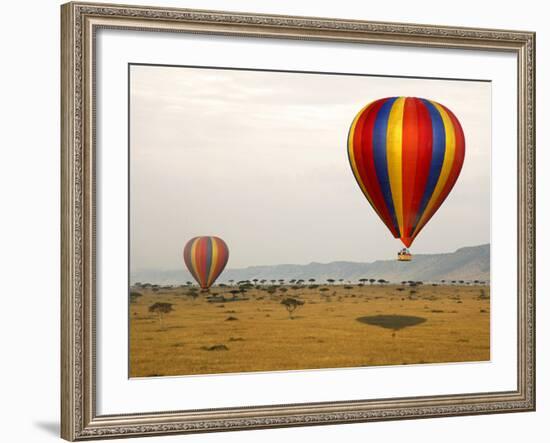 Hot-Air Ballooning, Masai Mara Game Reserve, Kenya-Kymri Wilt-Framed Photographic Print