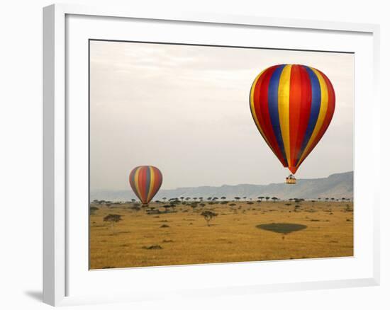 Hot-Air Ballooning, Masai Mara Game Reserve, Kenya-Kymri Wilt-Framed Photographic Print