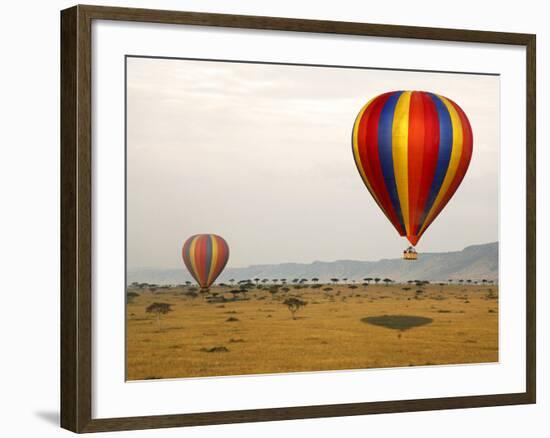 Hot-Air Ballooning, Masai Mara Game Reserve, Kenya-Kymri Wilt-Framed Photographic Print