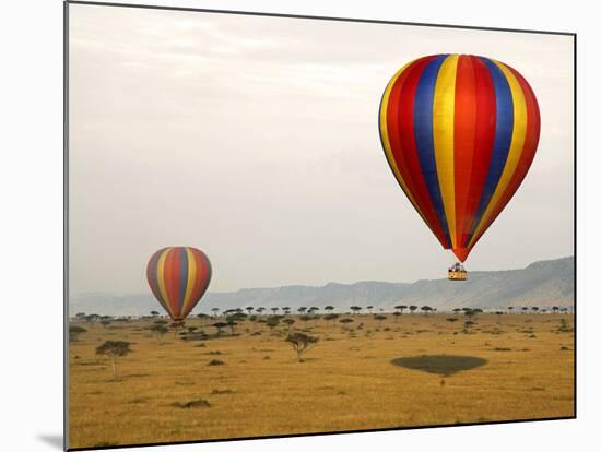 Hot-Air Ballooning, Masai Mara Game Reserve, Kenya-Kymri Wilt-Mounted Photographic Print