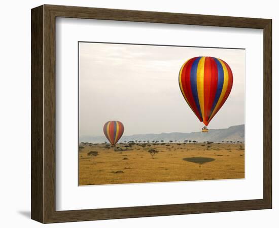 Hot-Air Ballooning, Masai Mara Game Reserve, Kenya-Kymri Wilt-Framed Photographic Print