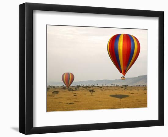 Hot-Air Ballooning, Masai Mara Game Reserve, Kenya-Kymri Wilt-Framed Photographic Print