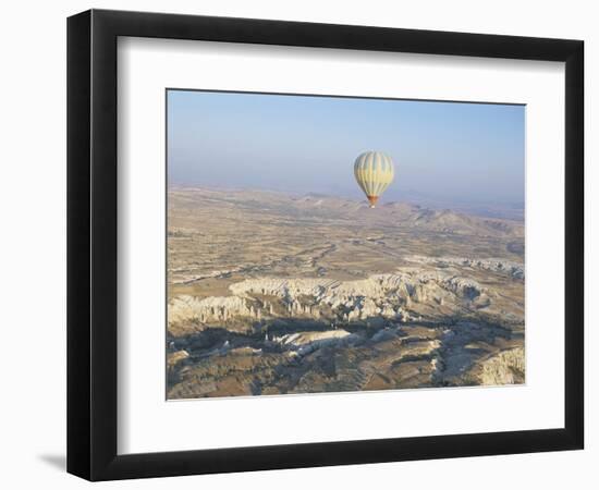 Hot Air Ballooning Over Rock Formations, Cappadocia, Anatolia, Turkey-Alison Wright-Framed Photographic Print