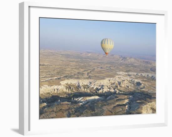 Hot Air Ballooning Over Rock Formations, Cappadocia, Anatolia, Turkey-Alison Wright-Framed Photographic Print