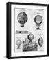 Hot-Air Balloons, 1783-84-Andrew Bell-Framed Giclee Print