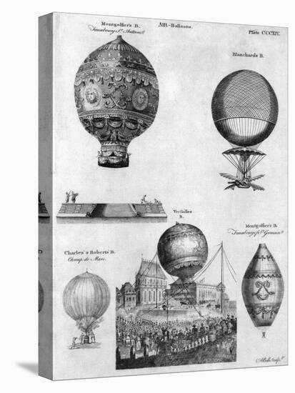 Hot-Air Balloons, 1783-84-Andrew Bell-Stretched Canvas