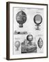 Hot-Air Balloons, 1783-84-Andrew Bell-Framed Giclee Print