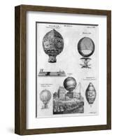 Hot-Air Balloons, 1783-84-Andrew Bell-Framed Giclee Print