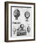 Hot-Air Balloons, 1783-84-Andrew Bell-Framed Giclee Print