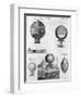 Hot-Air Balloons, 1783-84-Andrew Bell-Framed Giclee Print