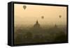 Hot Air Balloons Above Bagan (Pagan), Myanmar (Burma), Asia-Tuul-Framed Stretched Canvas