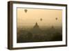 Hot Air Balloons Above Bagan (Pagan), Myanmar (Burma), Asia-Tuul-Framed Photographic Print