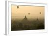 Hot Air Balloons Above Bagan (Pagan), Myanmar (Burma), Asia-Tuul-Framed Photographic Print