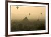 Hot Air Balloons Above Bagan (Pagan), Myanmar (Burma), Asia-Tuul-Framed Photographic Print