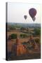 Hot Air Balloons Above Bagan (Pagan), Myanmar (Burma), Asia-Tuul-Stretched Canvas