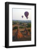 Hot Air Balloons Above Bagan (Pagan), Myanmar (Burma), Asia-Tuul-Framed Photographic Print