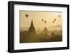 Hot air balloons above the temples of Bagan (Pagan), Myanmar (Burma), Asia-Janette Hill-Framed Photographic Print