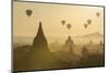 Hot air balloons above the temples of Bagan (Pagan), Myanmar (Burma), Asia-Janette Hill-Mounted Photographic Print