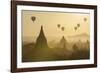 Hot air balloons above the temples of Bagan (Pagan), Myanmar (Burma), Asia-Janette Hill-Framed Photographic Print