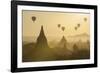 Hot air balloons above the temples of Bagan (Pagan), Myanmar (Burma), Asia-Janette Hill-Framed Photographic Print