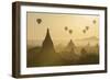Hot air balloons above the temples of Bagan (Pagan), Myanmar (Burma), Asia-Janette Hill-Framed Photographic Print