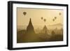 Hot air balloons above the temples of Bagan (Pagan), Myanmar (Burma), Asia-Janette Hill-Framed Photographic Print