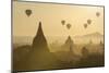 Hot air balloons above the temples of Bagan (Pagan), Myanmar (Burma), Asia-Janette Hill-Mounted Photographic Print