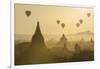 Hot air balloons above the temples of Bagan (Pagan), Myanmar (Burma), Asia-Janette Hill-Framed Photographic Print