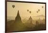 Hot air balloons above the temples of Bagan (Pagan), Myanmar (Burma), Asia-Janette Hill-Framed Photographic Print