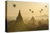 Hot air balloons above the temples of Bagan (Pagan), Myanmar (Burma), Asia-Janette Hill-Stretched Canvas