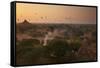 Hot Air Balloons at Sunrise Above Bagan (Pagan), Myanmar (Burma), Asia-Colin Brynn-Framed Stretched Canvas