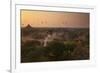 Hot Air Balloons at Sunrise Above Bagan (Pagan), Myanmar (Burma), Asia-Colin Brynn-Framed Photographic Print