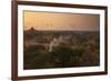 Hot Air Balloons at Sunrise Above Bagan (Pagan), Myanmar (Burma), Asia-Colin Brynn-Framed Photographic Print