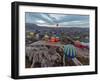 Hot Air Balloons (Atmosphere Ballons) Flying over Mountain Landscape at Cappadocia, UNESCO World He-Vadim Petrakov-Framed Photographic Print