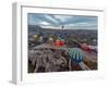 Hot Air Balloons (Atmosphere Ballons) Flying over Mountain Landscape at Cappadocia, UNESCO World He-Vadim Petrakov-Framed Photographic Print