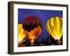 Hot Air Balloons During Night Glow, Kent, Washington, USA-Merrill Images-Framed Premium Photographic Print