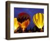 Hot Air Balloons During Night Glow, Kent, Washington, USA-Merrill Images-Framed Photographic Print