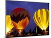 Hot Air Balloons During Night Glow, Kent, Washington, USA-Merrill Images-Mounted Photographic Print