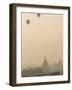 Hot Air Balloons Flying over the Ancient Temples of Bagan, Bagan, Myanmar-Jane Sweeney-Framed Photographic Print