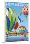 Hot Air Balloons - New Mexico-Lantern Press-Framed Art Print