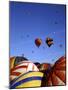 Hot Air Balloons on the Ground and in the Air in Albuquerque, New Mexico, USA-Bill Bachmann-Mounted Photographic Print