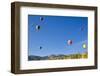 Hot Air Balloons Rise Above Aspen Groves in Snowmass Village, Colorado-Kent Harvey-Framed Photographic Print