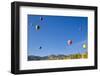 Hot Air Balloons Rise Above Aspen Groves in Snowmass Village, Colorado-Kent Harvey-Framed Photographic Print