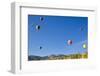 Hot Air Balloons Rise Above Aspen Groves in Snowmass Village, Colorado-Kent Harvey-Framed Photographic Print