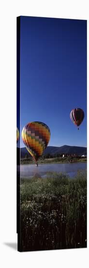 Hot Air Balloons Rising, Hot Air Balloon Rodeo, Steamboat Springs, Routt County, Colorado, USA-null-Stretched Canvas