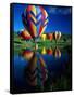 Hot Air Balloons, Snowmass CO-David Carriere-Framed Stretched Canvas